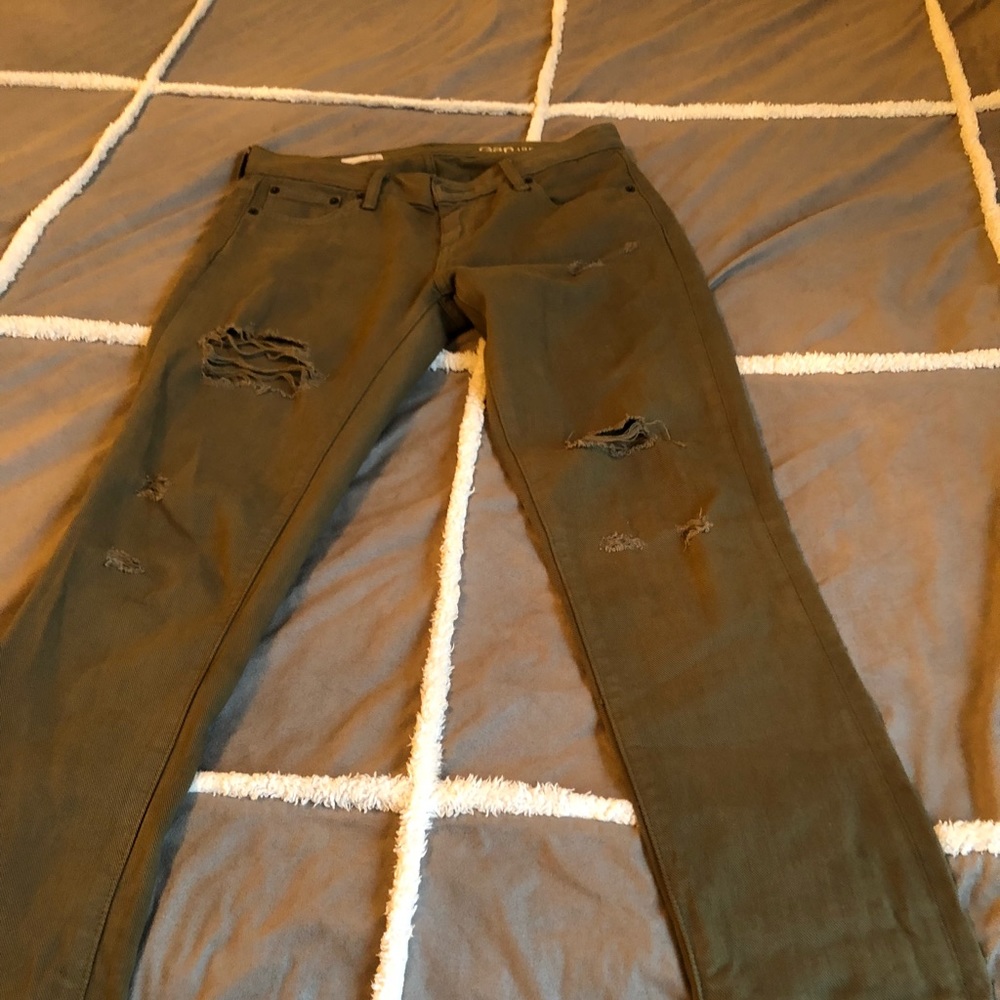 Olive green jeans